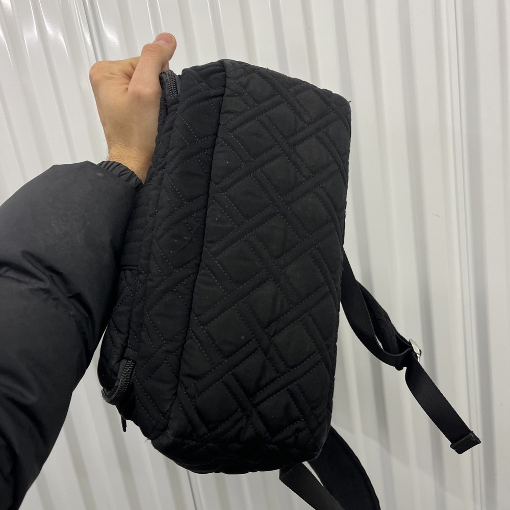 Vera Bradley Women's Backpack Black Cotton Quilted Adjustable Strap Bag - Picture 10 of 11